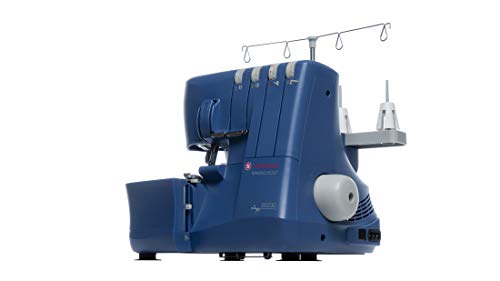 SINGER | S0230 Serger Overlock Machine With Included Accessory Kit - Heavy Duty Frame - 1300 Stitches Per Min - 4 Thread - Differential Feed - Making The Cut Edition, Blue