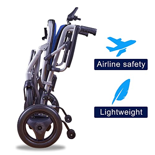 Culver Mobility Kano Electric Wheelchair - Blue, Foldable, Lightweigh