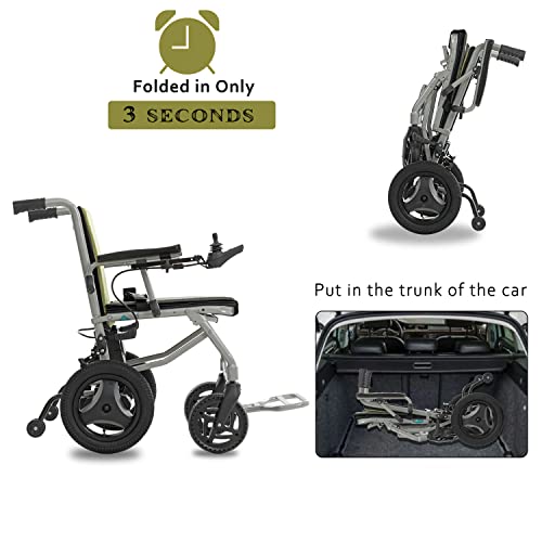 Culver Mobility Kano Electric Wheelchair - Green, Foldable, Lightweight