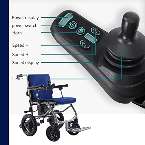 Culver Mobility Kano Electric Wheelchair - Blue, Foldable, Lightweigh