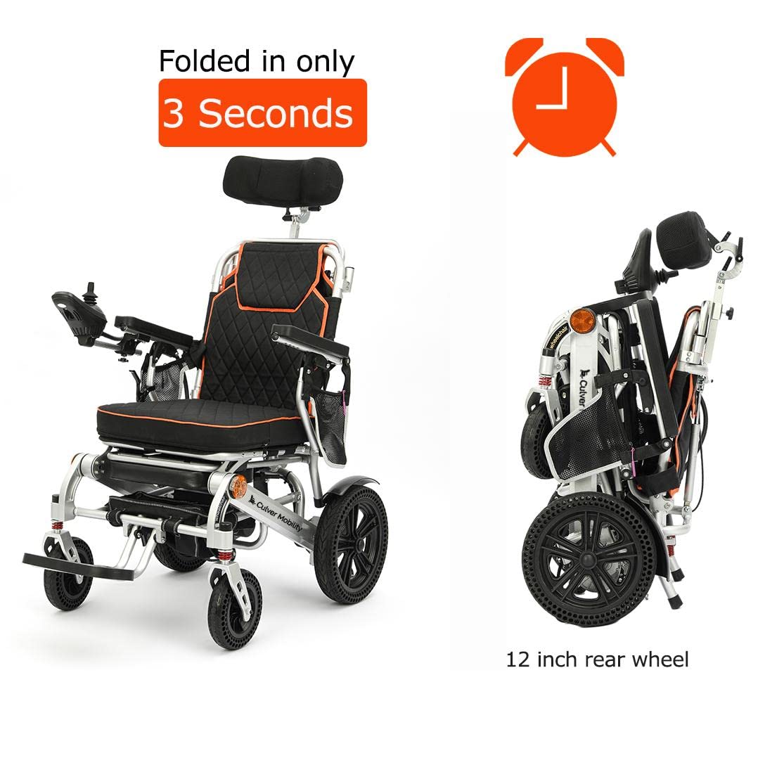 Culver Panther Adult Electric Wheelchair - All-Terrain, Foldable