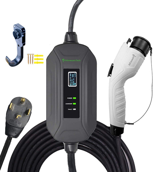 PRIMECOM Level 2 EV Charger 220/240V, 16A, 30ft & 50ft