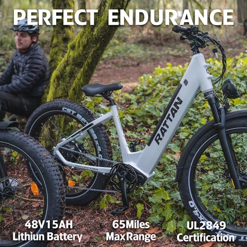 Rattan Pathfinder Electric Bike for Adults, 28MPH, 65 Miles, 1500W Motor - Fat Tires