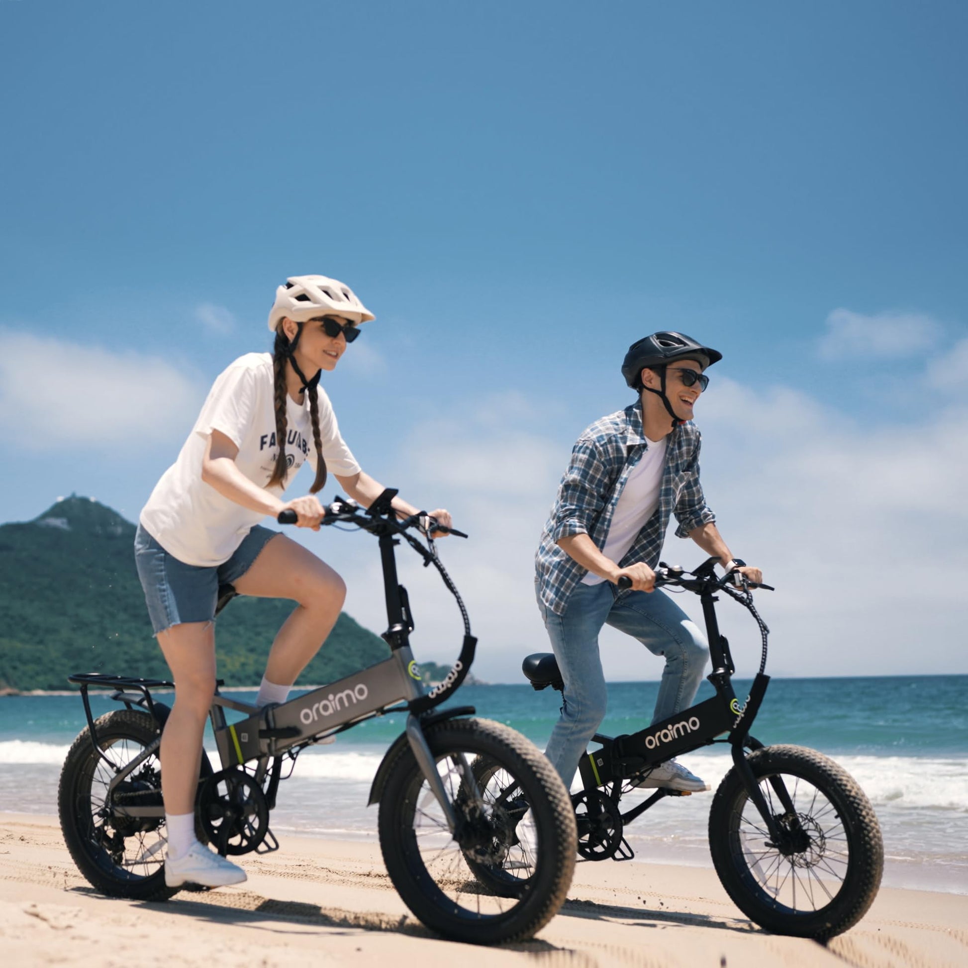 Oraimo 750W-1000W Electric Bike for Adults, 45 Miles, 20" Fat Tire Folding E-Bike