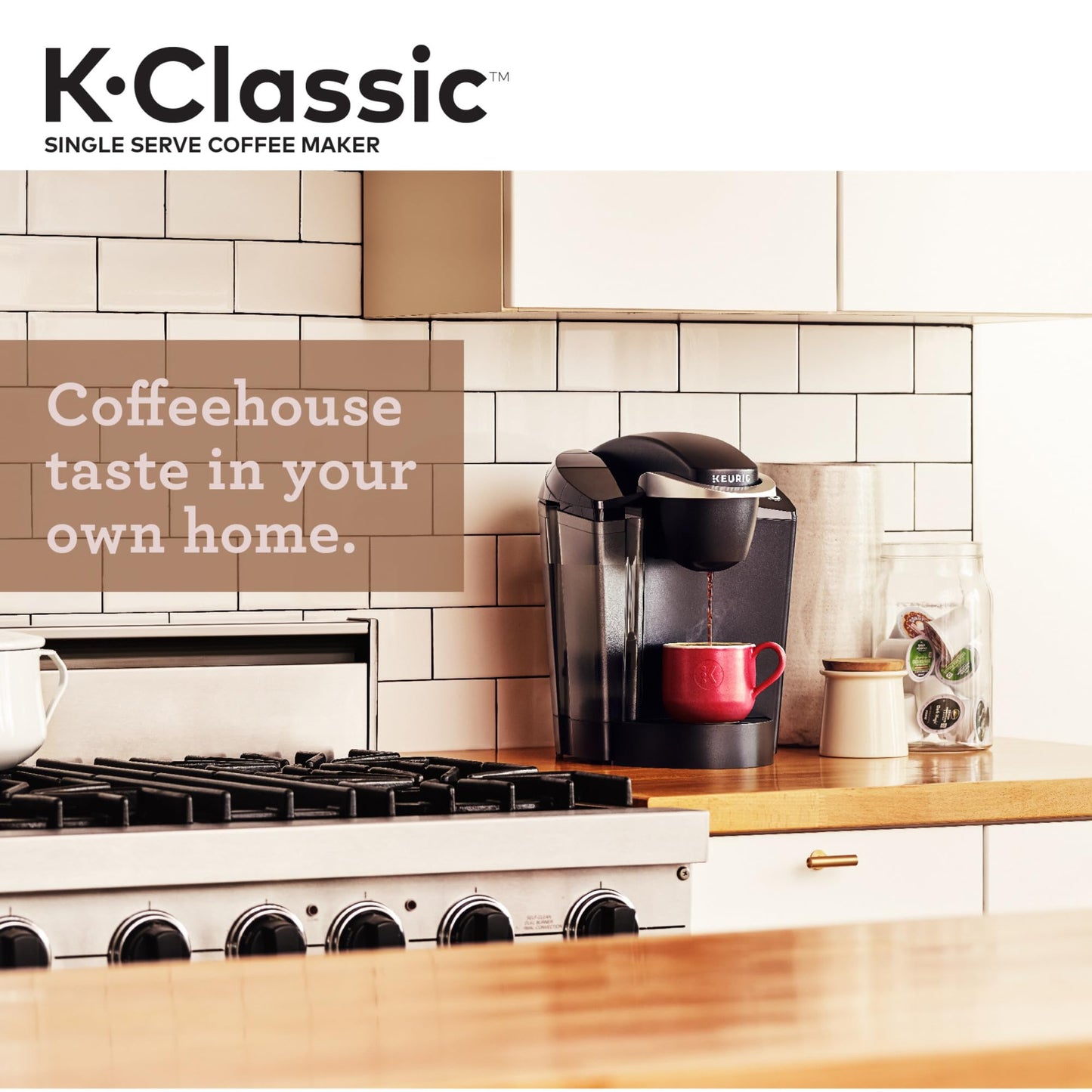 Keurig K-Classic Coffee Maker K-Cup Pod, Single Serve, Programmable, 6 to 10 oz. Brew Sizes, Black