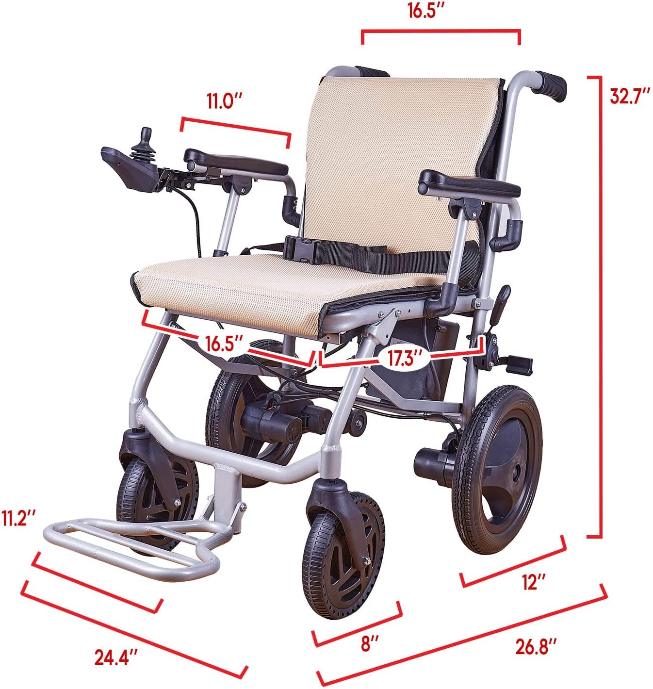 Culver Mobility Kano Electric Wheelchair - Green-Gray, Foldable, Travel-Friendly