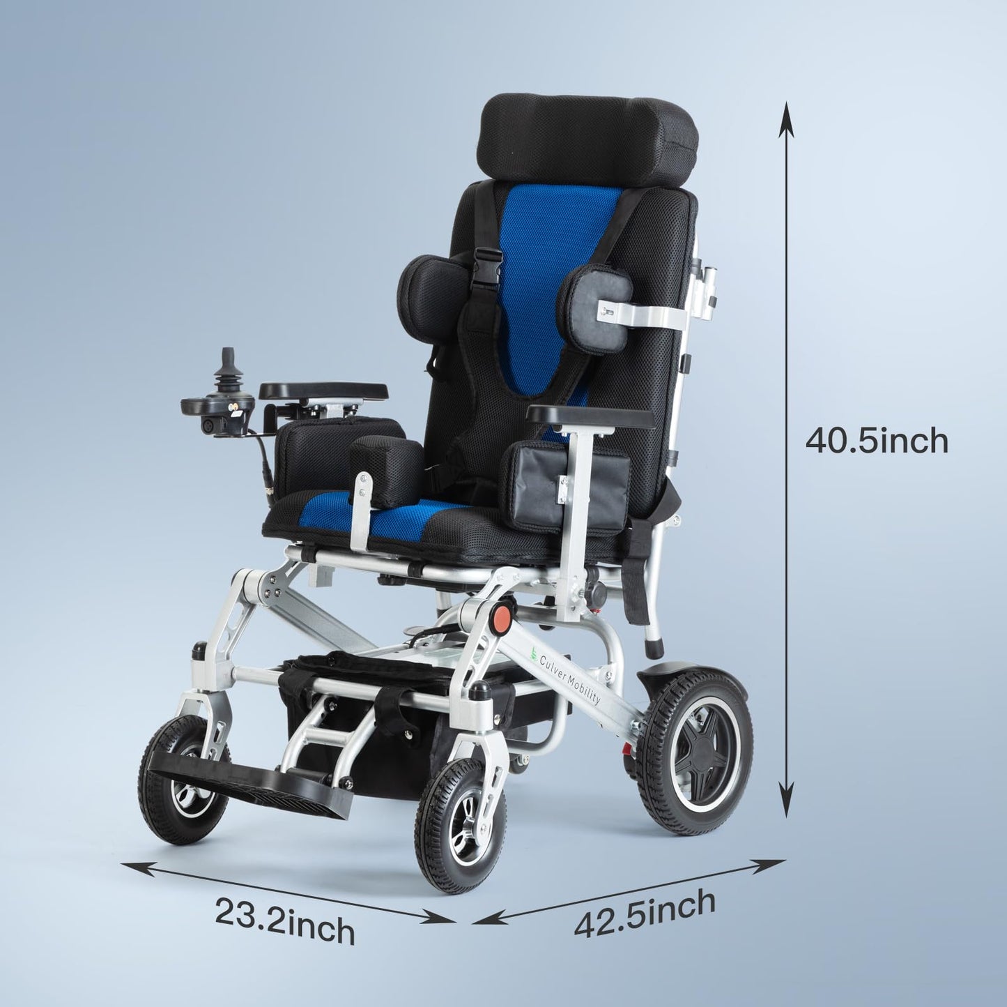 Culver Nora Pediatric Electric Wheelchair - Foldable, Lightweight