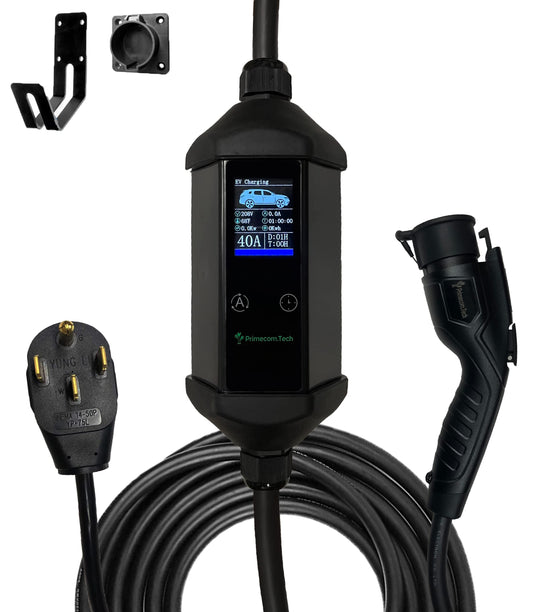 Primecom 40Amp Level 2 EV Charger: Fast, Waterproof, Universal Compatibility