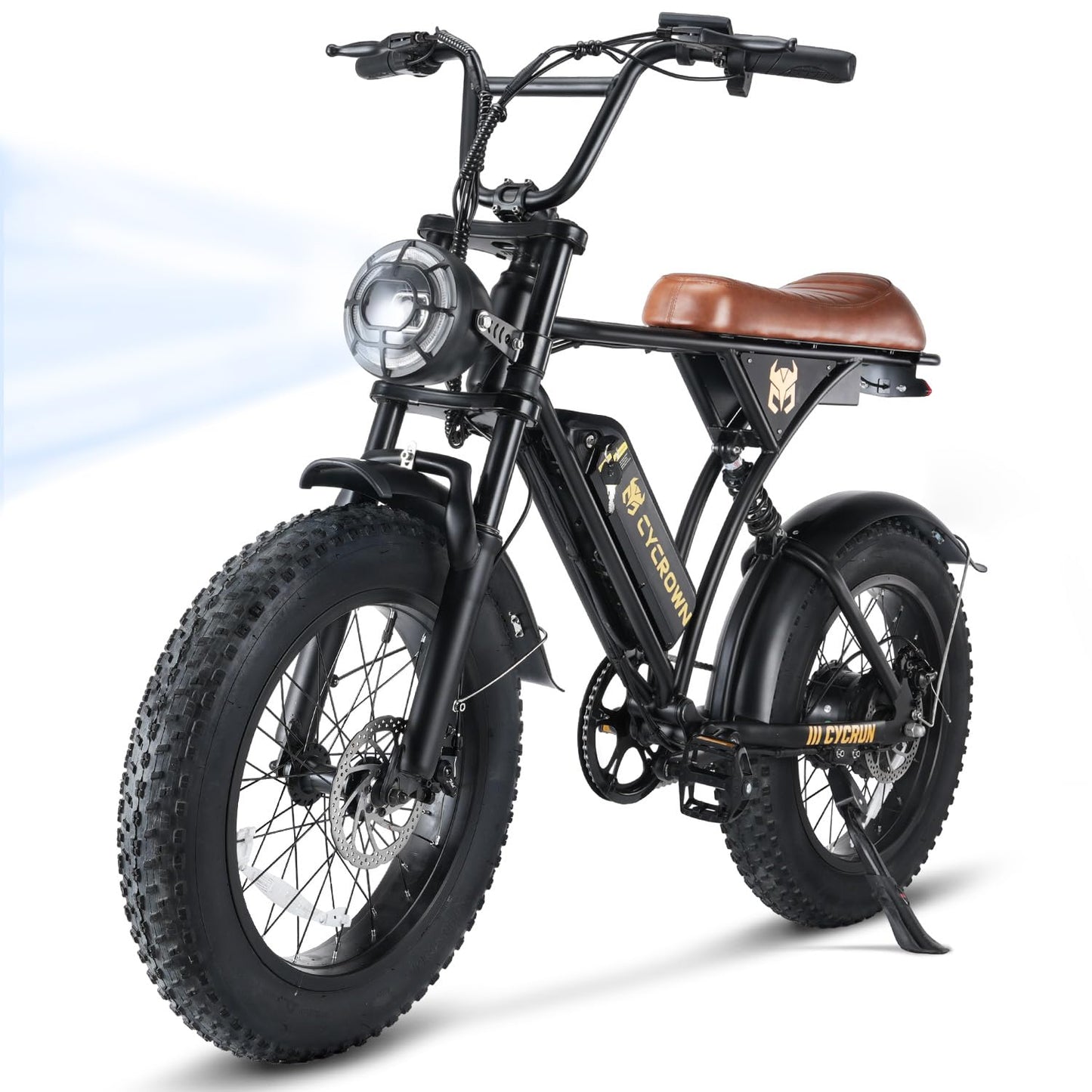 CYCROWN CycRun Electric Bike for Adults, 750W Motor, 20" Fat Tire, 20MPH, 55 Miles