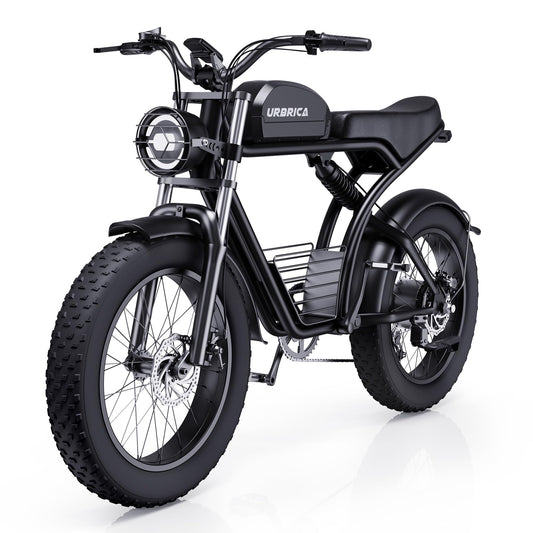 Urbrica Electric Bike for Adults, 1500W 32MPH, 48V 23AH, 20" Fat Tire Dirt Bike