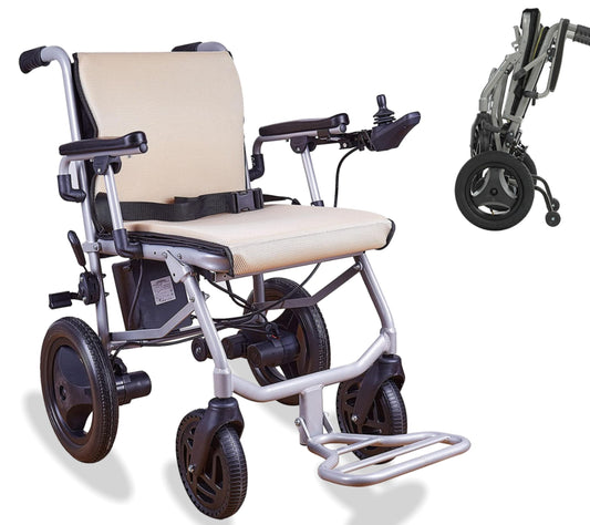 Culver Mobility Kano Electric Wheelchair - Green-Gray, Foldable, Travel-Friendly