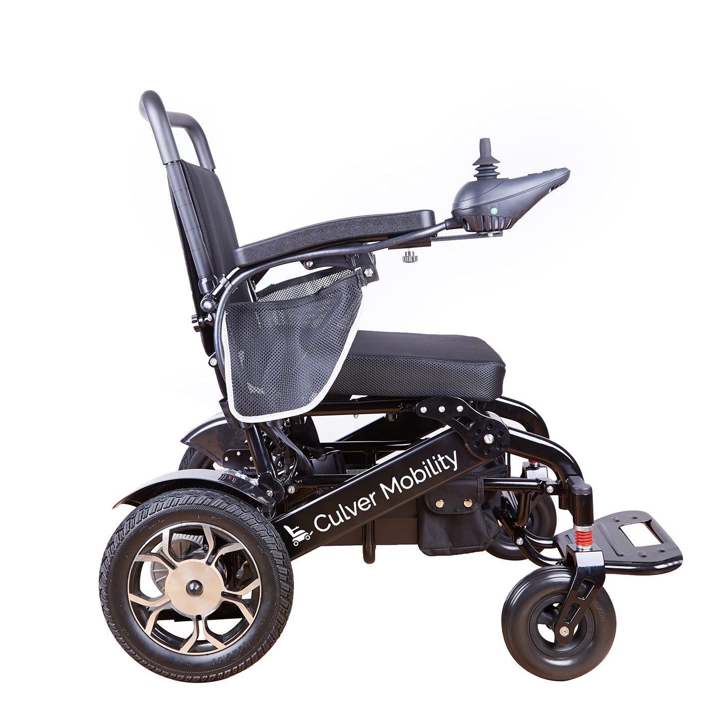 Culver Mobility Wolf Electric Wheelchair - Black, All-Terrain, Foldable