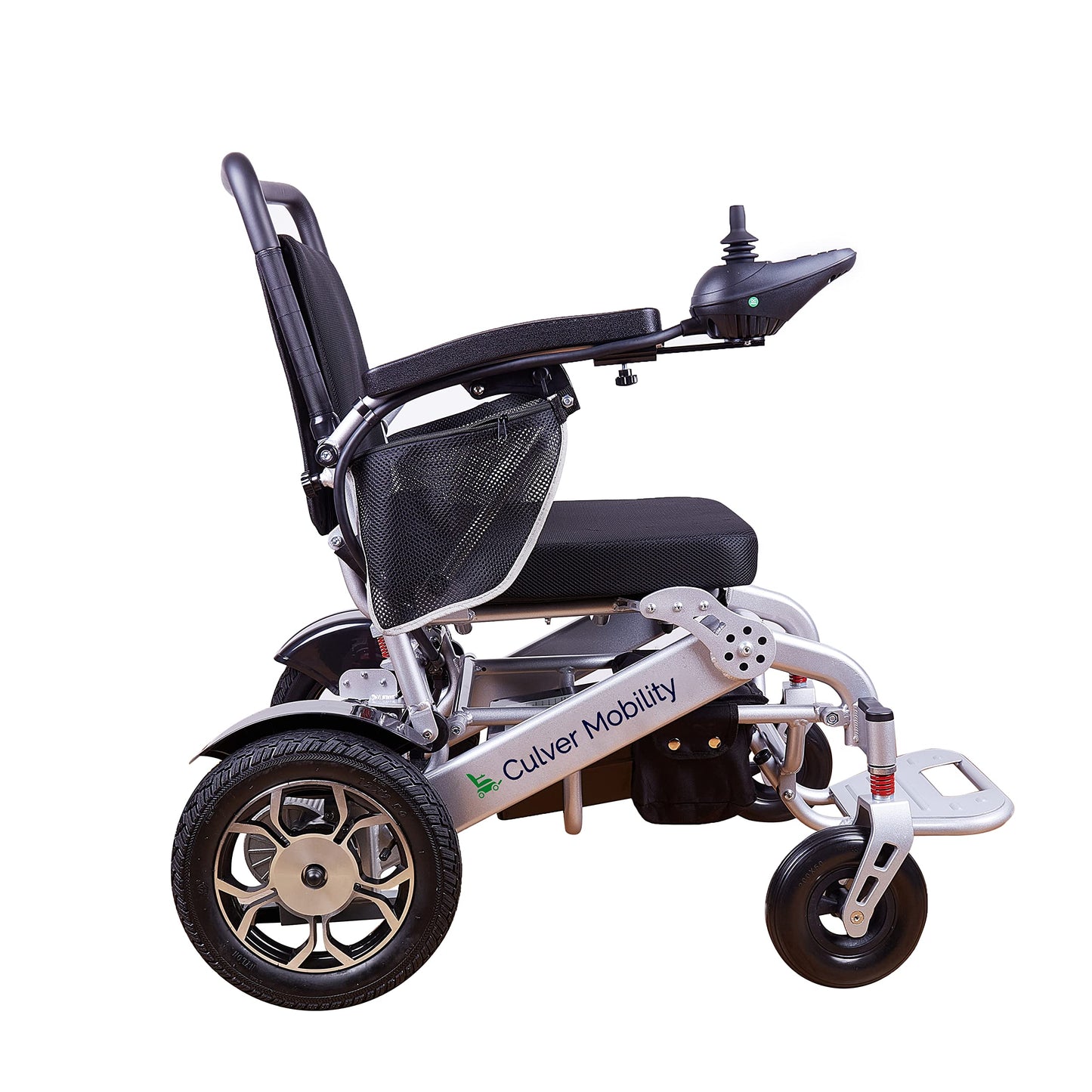 Culver Mobility Wolf XL Electric Wheelchair - Foldable, Lightweight, Grey