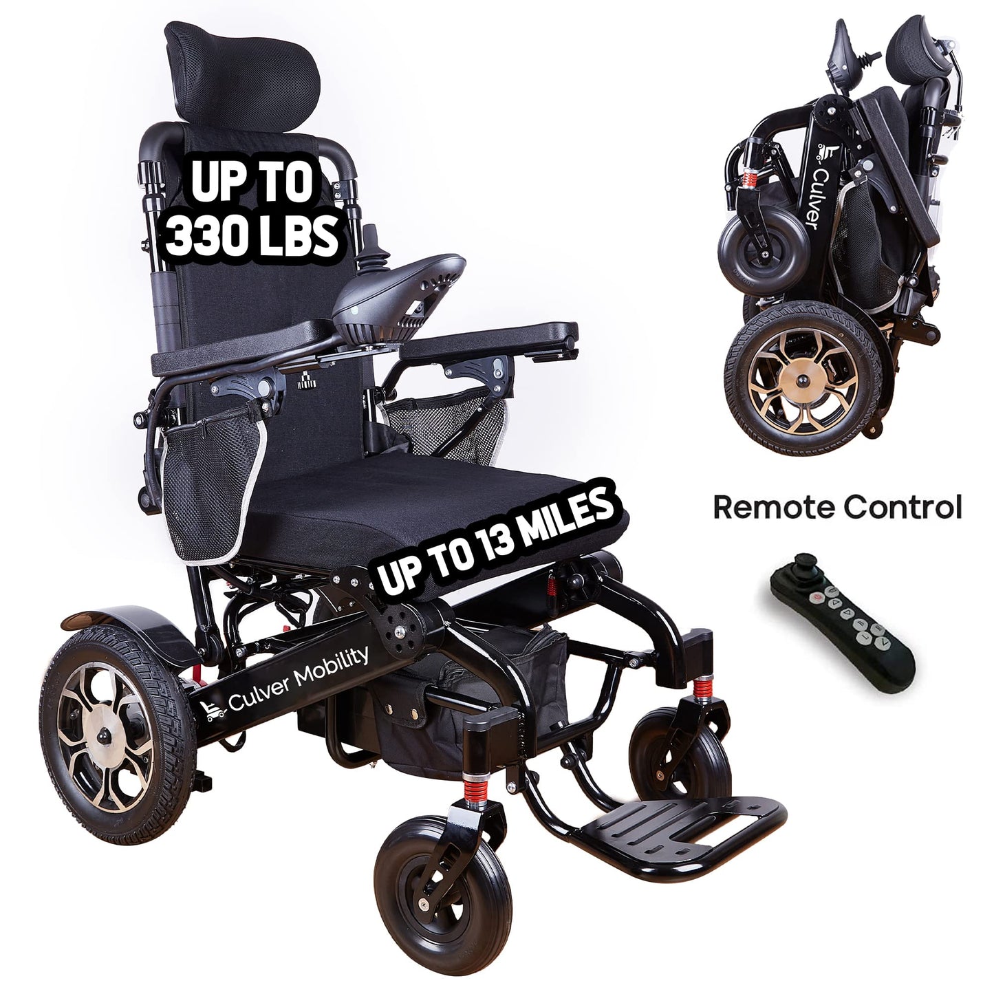 Culver Shawk Electric Wheelchair - Foldable, All-Terrain