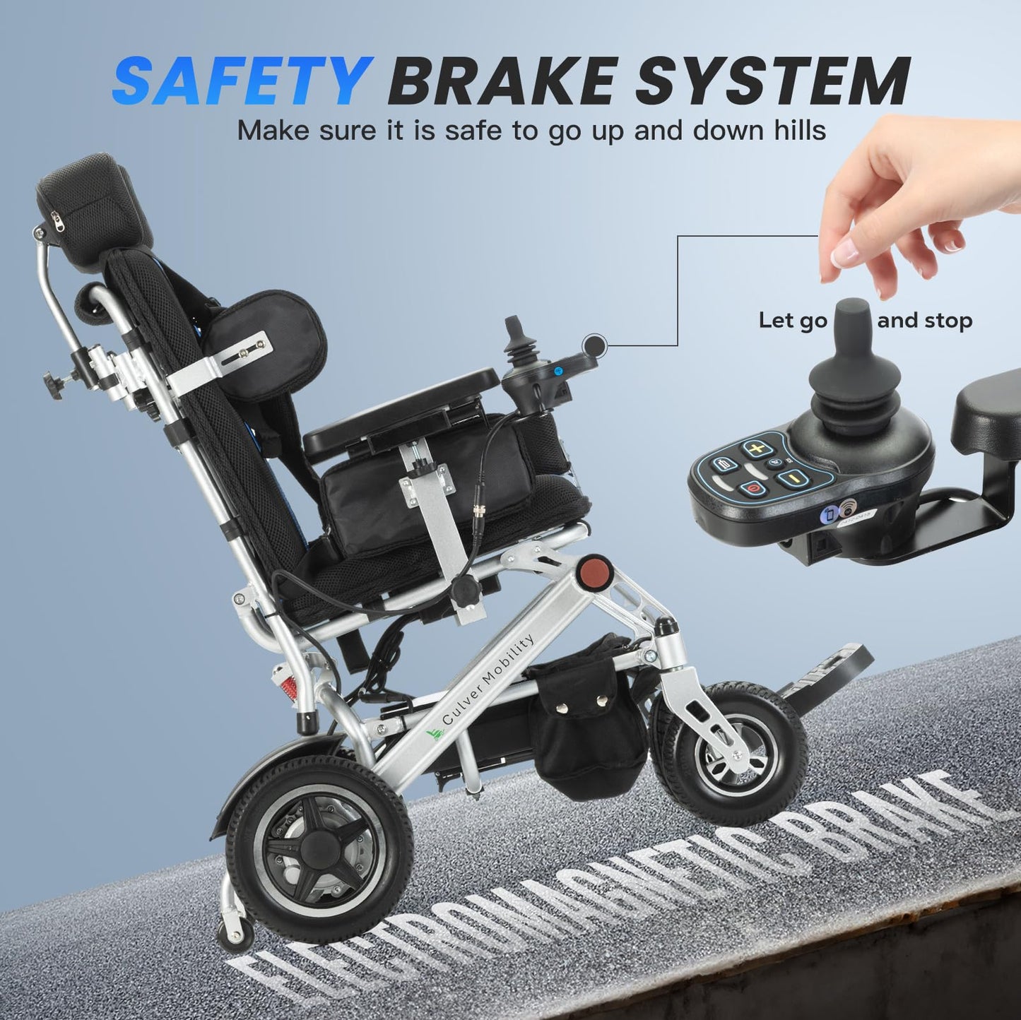 Culver Nora Pediatric Electric Wheelchair - Foldable, Lightweight