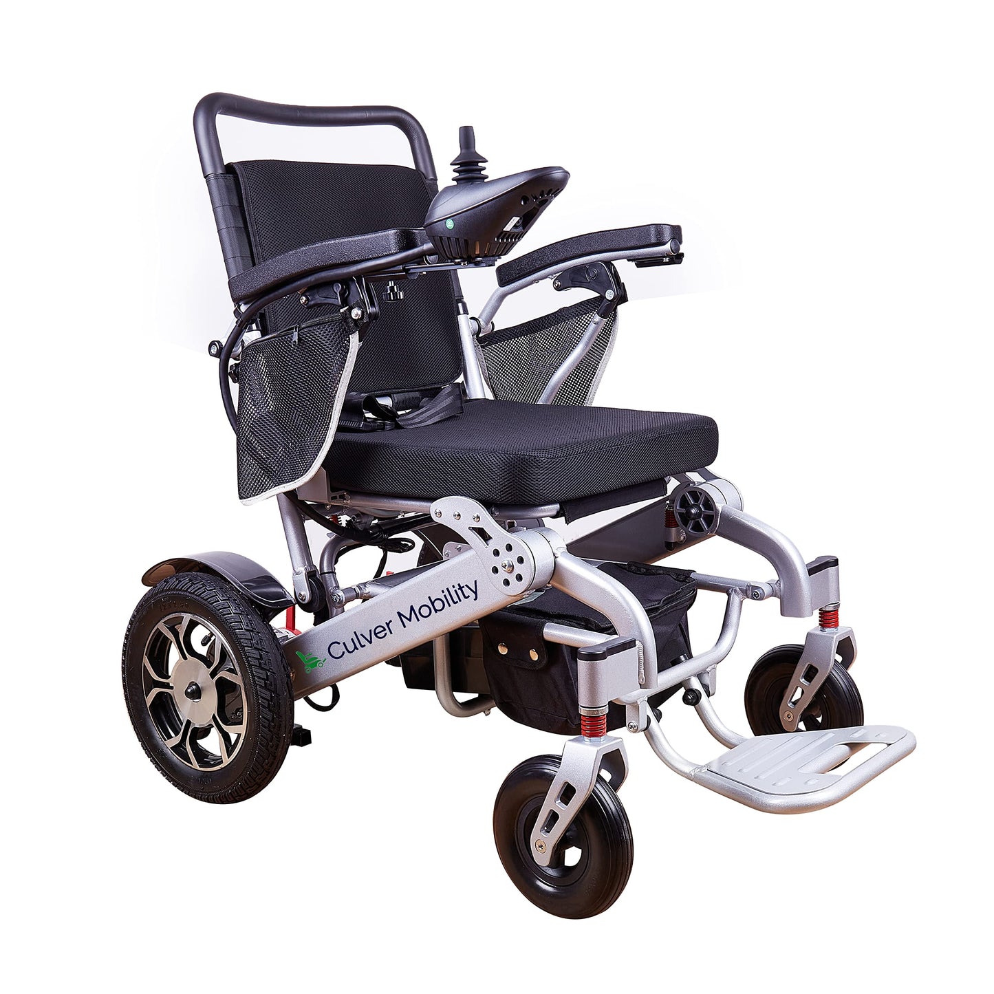 Culver Mobility Wolf XL Electric Wheelchair - Foldable, Lightweight, Grey