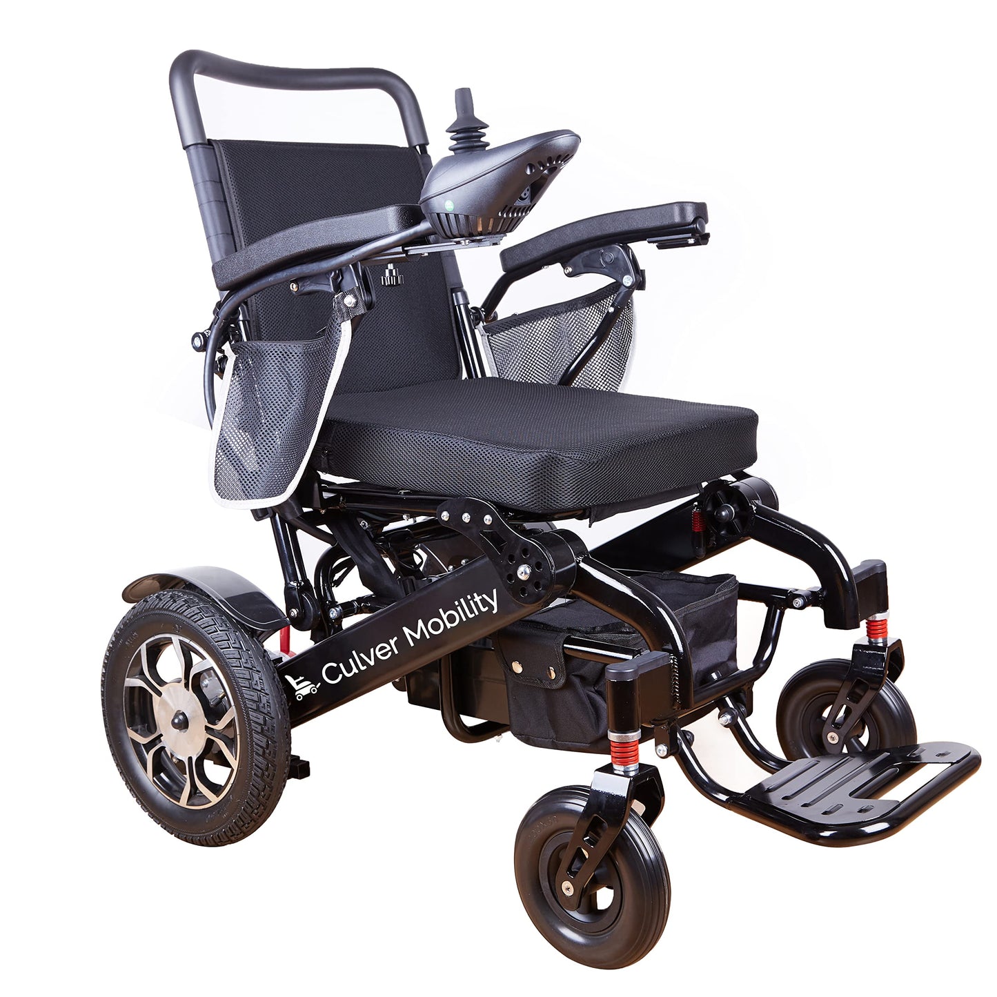 Culver Mobility Wolf Electric Wheelchair - Black, All-Terrain, Foldable